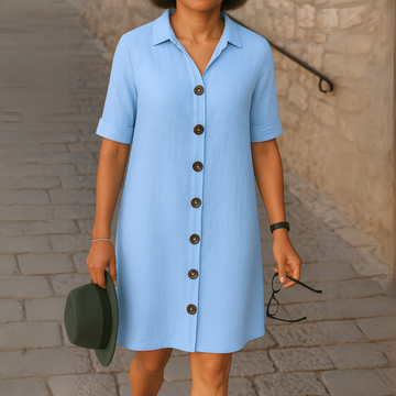 Ria™ | Élégante robe chemise longue