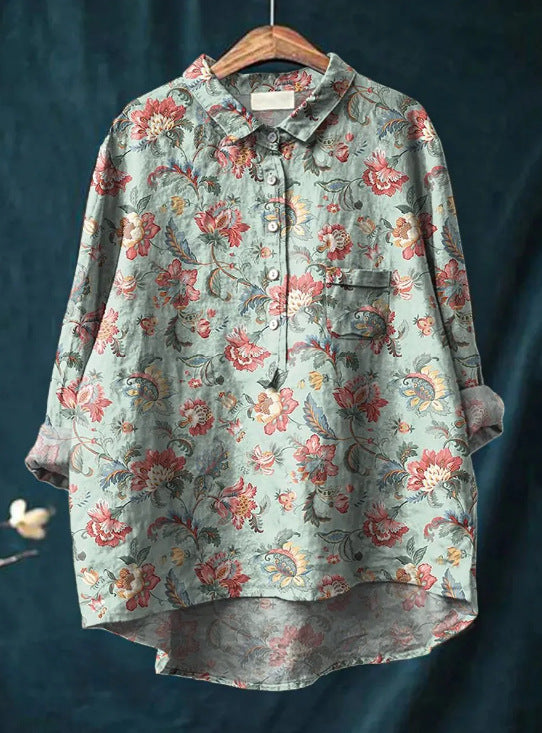 Florence™ | Blouse Florale Elégante