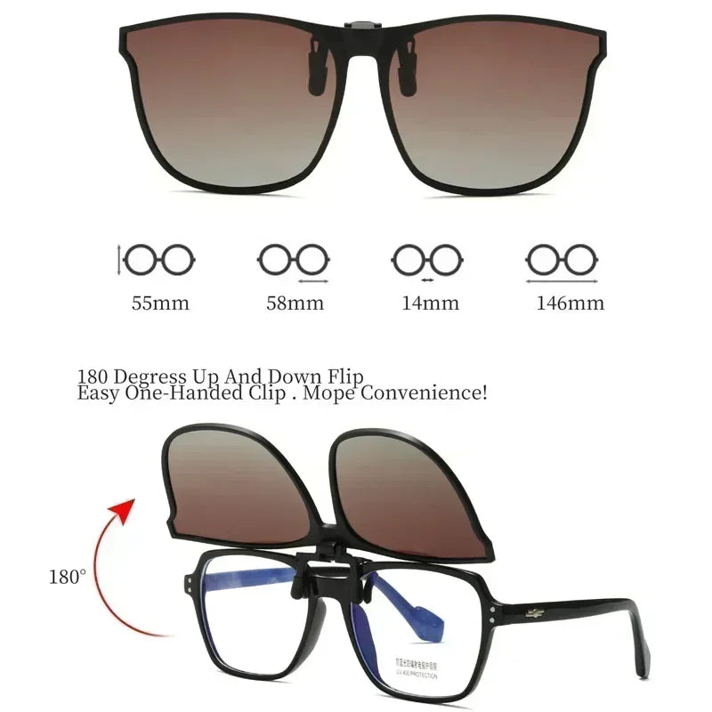 Enzo™ | Lunettes de conduite polarisées à clip pour hommes